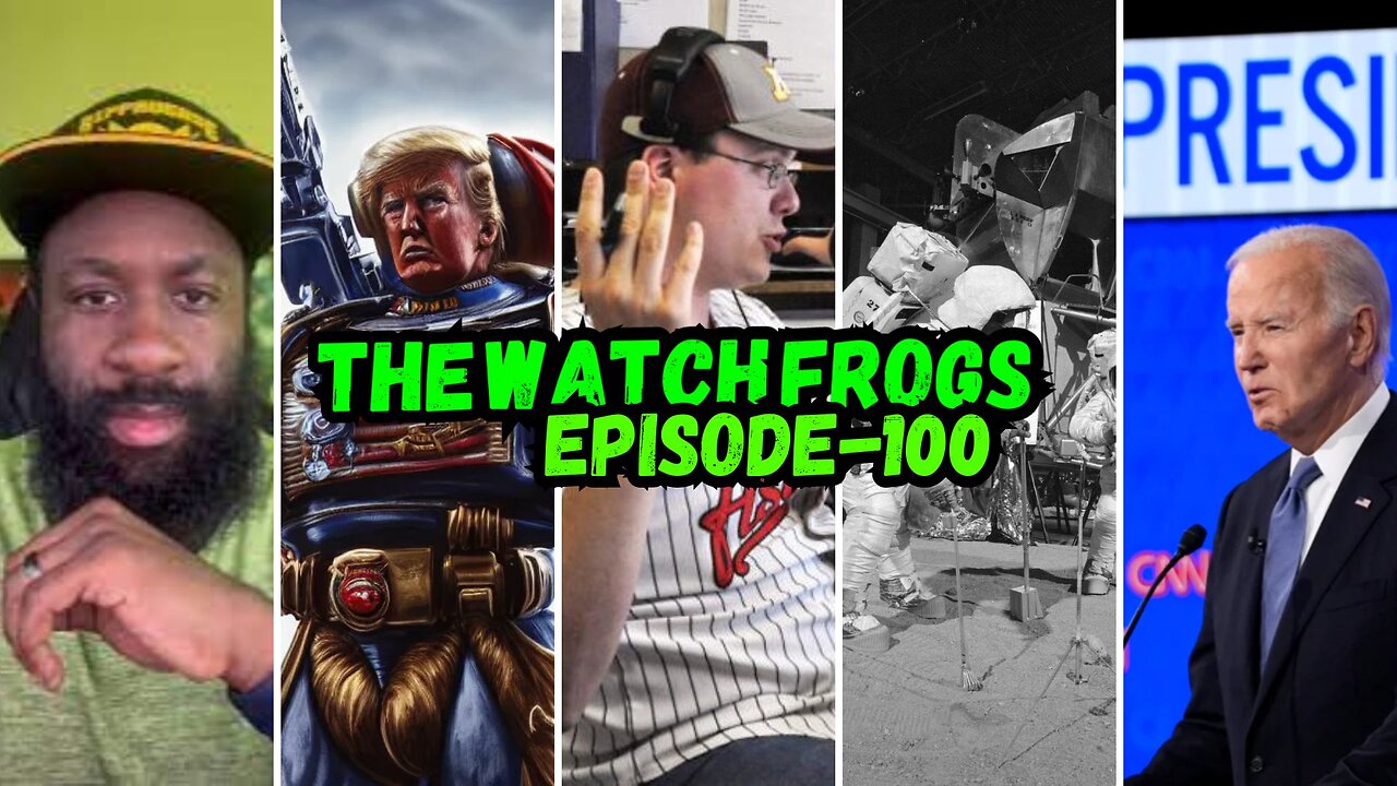 Watch Frogs Show 100 - Diaper Biden Debate, Aaron Imholte, Eric July Update, MOON DEBATE & moar