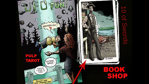 The Pulp of Tarot: "Book Shop" (10 Swords)