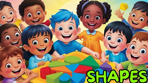Meet the Shape Squad🟡🟧🔷Learn Type of Shapes || Kids learning videos #shapesforkids #kidslearning