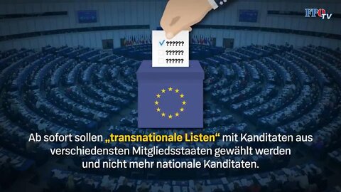 ACHTUNG! WAHLRECHTS-WAHNSINN AUS BRÜSSEL: EU-EINHEITSLISTEN ZUR ABSCHAFFUNG DER NATIONEN