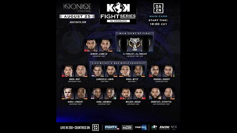 King of Kings Fight Series Aug 25 2024 Hamburg, Germany