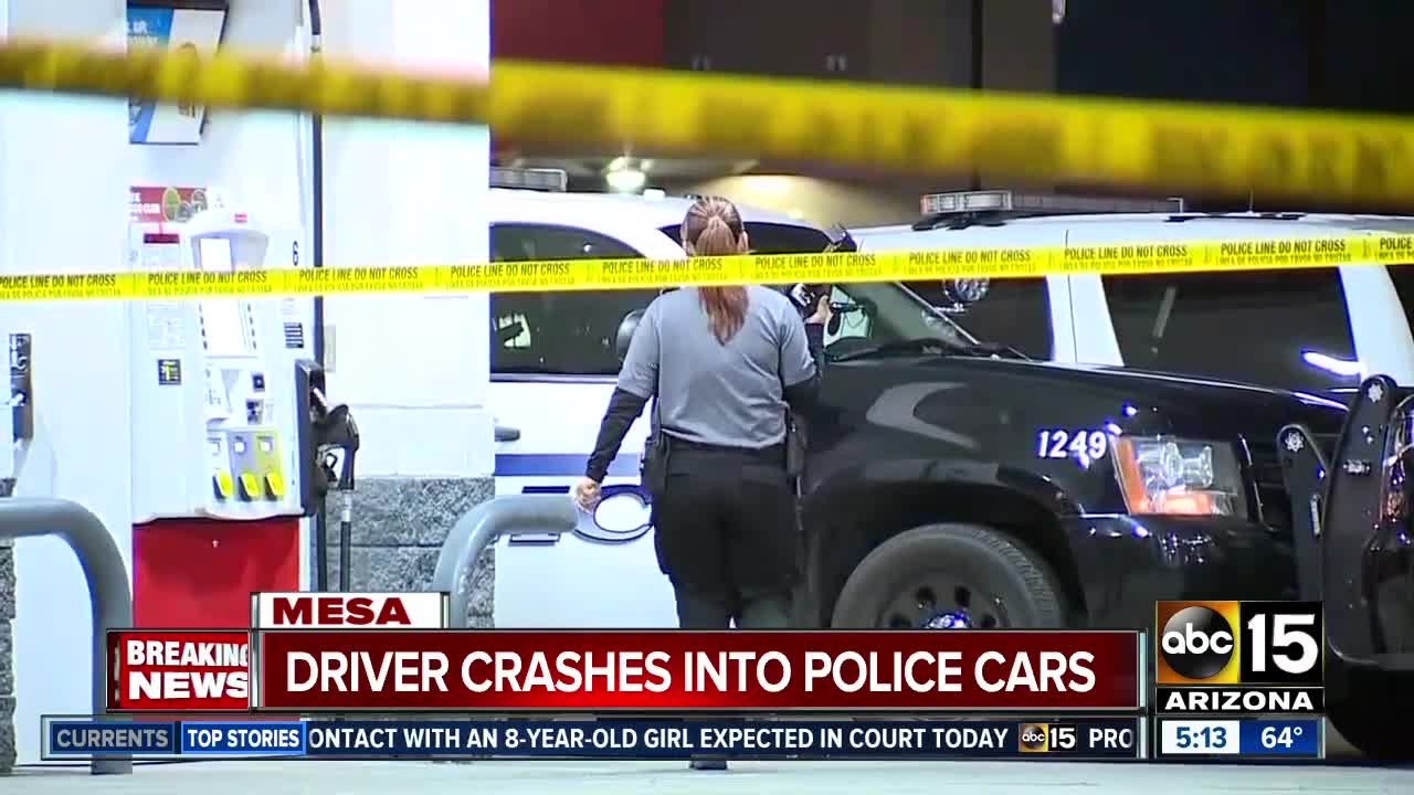 Driver crashes into MCSO deputy, Mesa officer