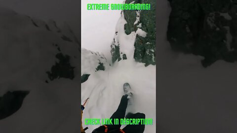 Extreme Snowboarding Rock Face Amaze #Shorts #YoutubeShorts #ExtremeSports #Snowboard #Snowboarding