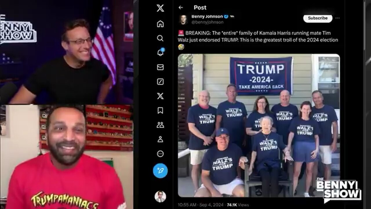 TIM WALZ,S FAMILY ARE GOING TO JOIN TRUMP ON THE CAMPAIGN TRAIL . EPIC