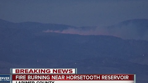Fire burns near Horsetooh Reservoir