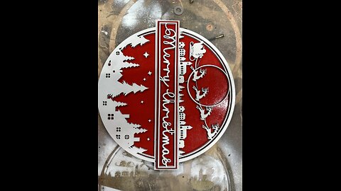 Christmas sign, CO2 laser cutout