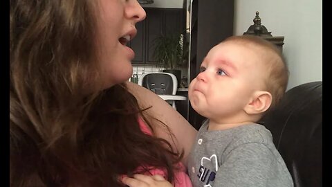 🎤Baby Gets Emotional When Mom Sings Opera!🎤 #trending #trend #viral #viralvideo