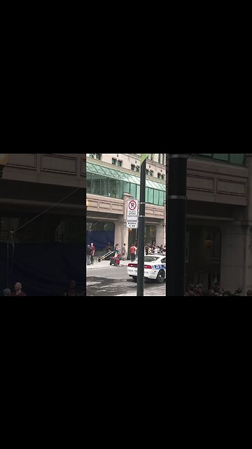 Filming a movie at Dorchester Square