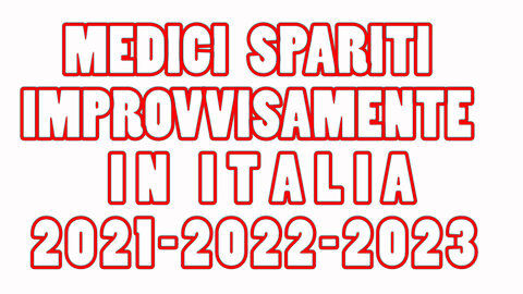 MEDICI SPARITI 2021-2022-2023