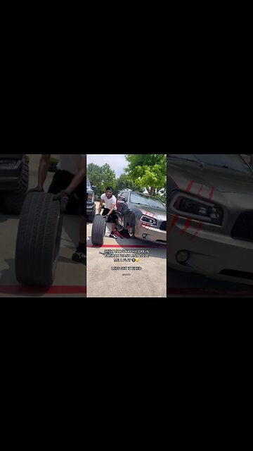 STEM VALVE BROKE OFF IN THE CAR WASH 🤦🏽‍♂️😒🛞 #treyco #cars #carslover #dodgecharger #bigrims #fy