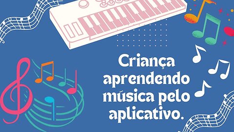 Criança aprendendo música pelo aplicativo. Vejam, muito lindo.