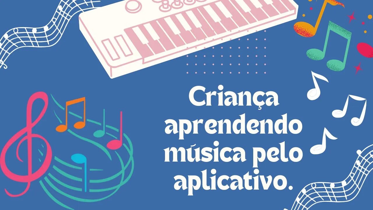 Criança aprendendo música pelo aplicativo. Vejam, muito lindo.