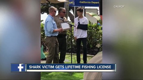Shark attack victim receives special gift