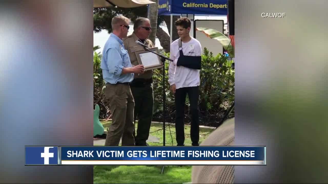 Shark attack victim receives special gift