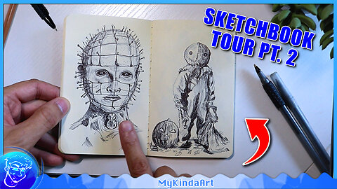 SKETCHBOOK TOUR PT.2 - Developing My Art Style (Ink Pens & Markers)
