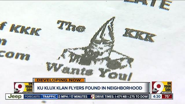 KKK flyers dropped on Wayne Township driveways