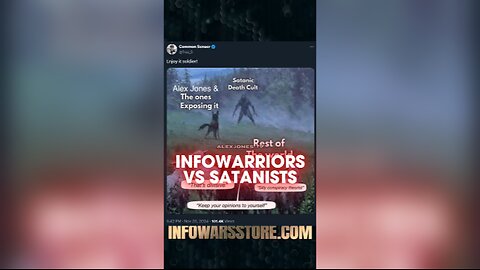 INFOWARRIORS VS SATANISTS - Alex Jones on X