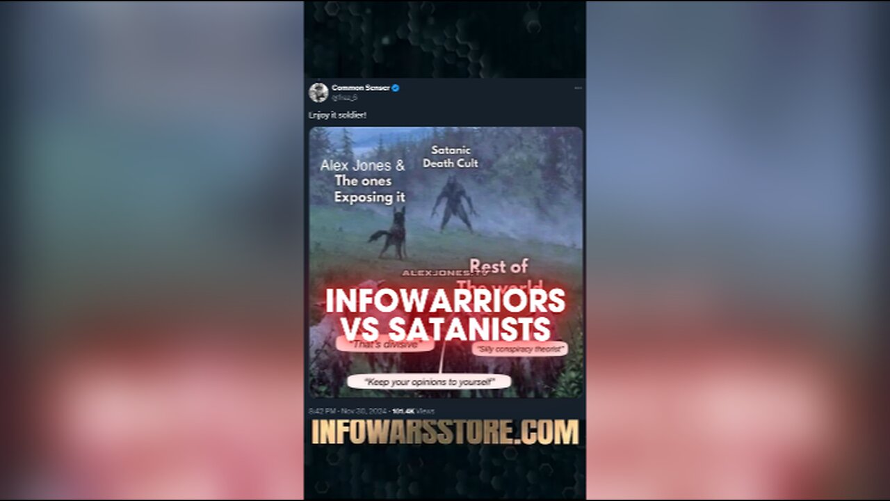 INFOWARRIORS VS SATANISTS - Alex Jones on X