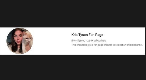 He Renamed His Channel To "Kris Tyson Fan Page" 💀