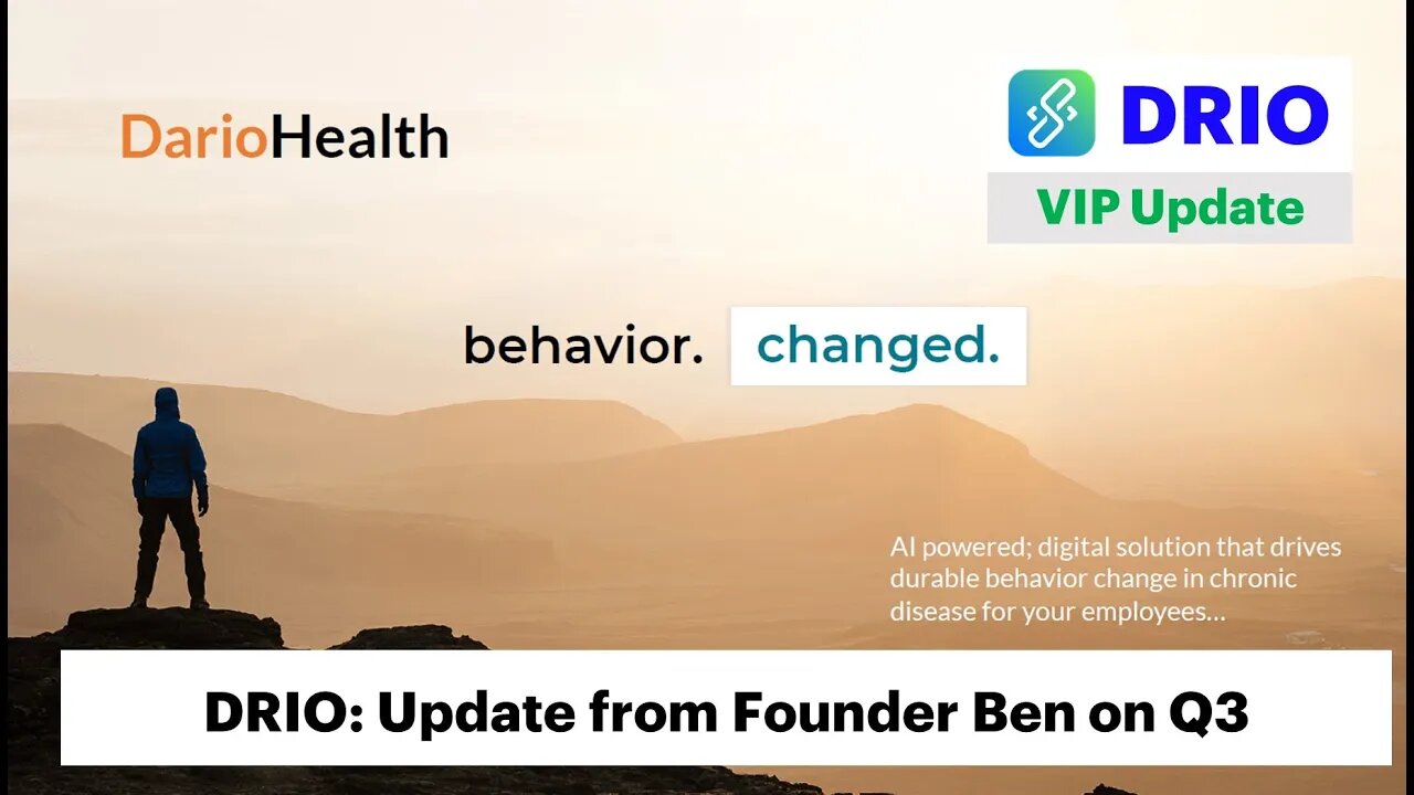 Dario Health (DRIO) Q3 Update from our Founder Ben Rabizadeh