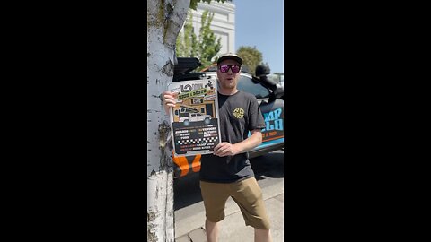 Professional sign spinner guy