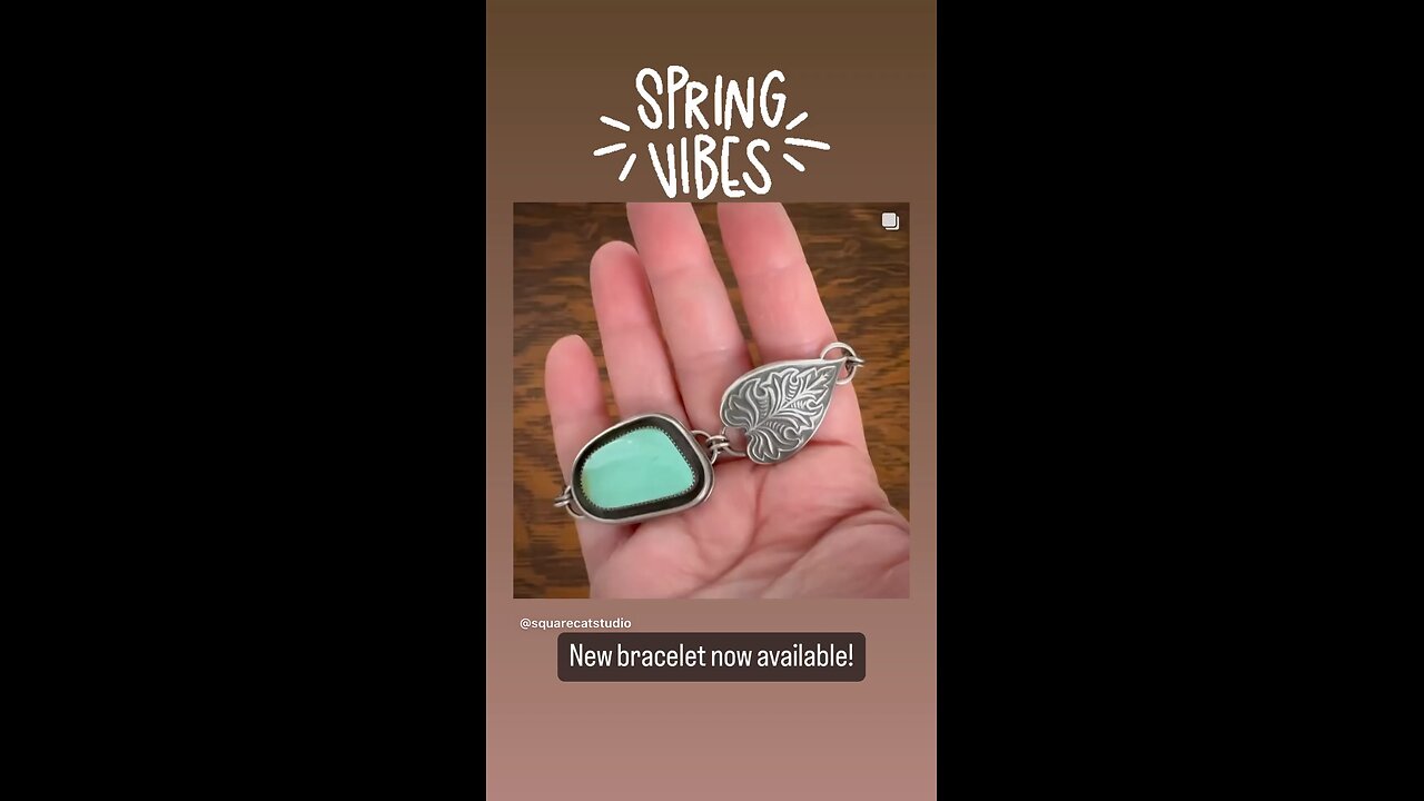 Variscite and Sterling Silver Bracelet