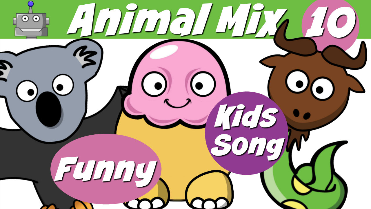 ANIMAL MIX 10 | FUNNY ANIMALS | NURSERY RHYMES | SILLY SONGS | KIDS SONGS | SING ALONG