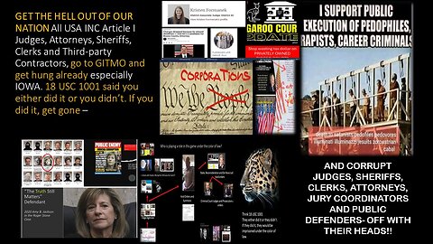 TAKE NO PRISONERS. HANG THE USA INC FOREIGN PEDOS AS THEY KNOW WHAT THEY ARE DOING