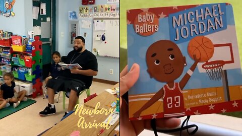 DJ Khaled Reads The Story Of Michael Jordan At Son Asahd's School! 📚