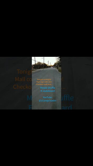 Graduated to power level 3 on Meepo Shuffle V4 S Electric skateboard! Mall cops are here too!