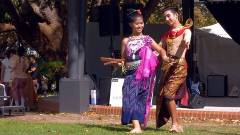 Happy Songkran Day Festival Thai Traditional Dance Hyde Park Perth Australia