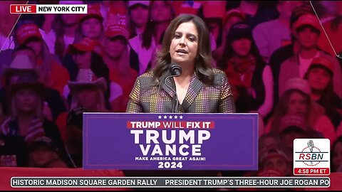 FULL SPEECH: Congresswoman Elise Stefanik Delivers Remarks at Madison Square Garden in NYC- 10/27/24