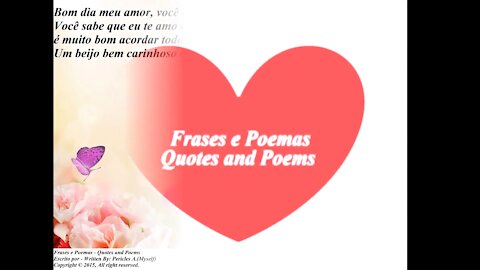 Bom dia meu amor, não sei viver sem você, eu te amo! [Mensagem] [Frases e Poemas]