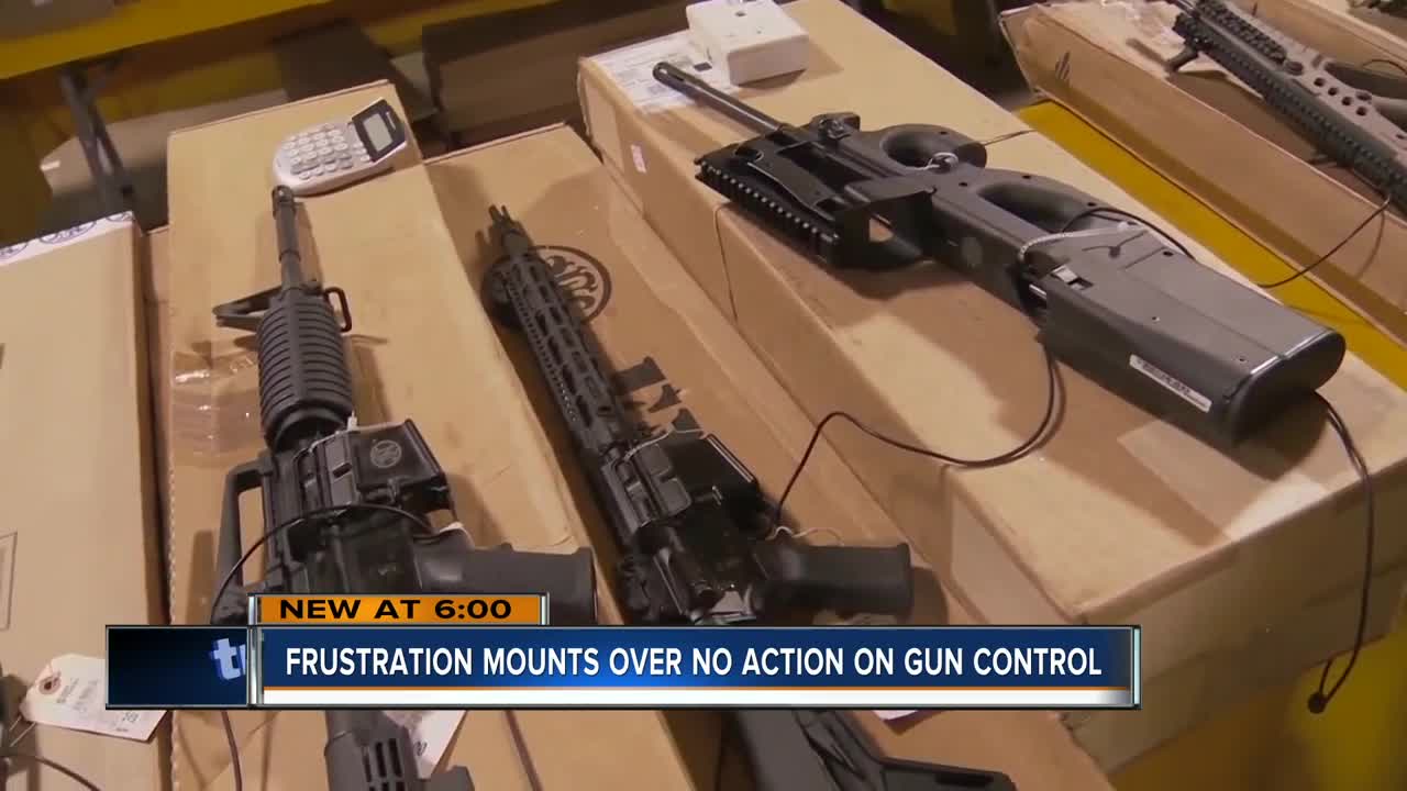Frustration mounts over no action from state lawmakers on gun control