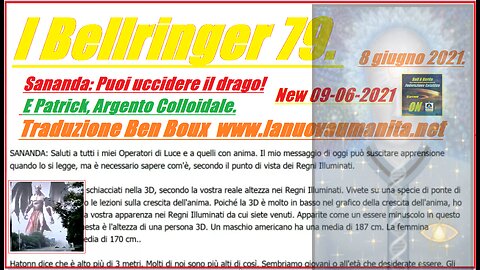 I Bellringer 79. Sananda Puoi uccidere il drago! E Patrick, argento colloidale.