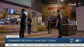 Cinemark reopens theaters Friday