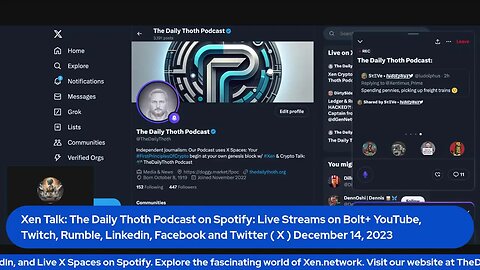 Xen Crypto Talk: Ep.79: The Daily Thoth Podcast