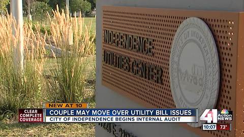 Independence couple may move over utility bill issues