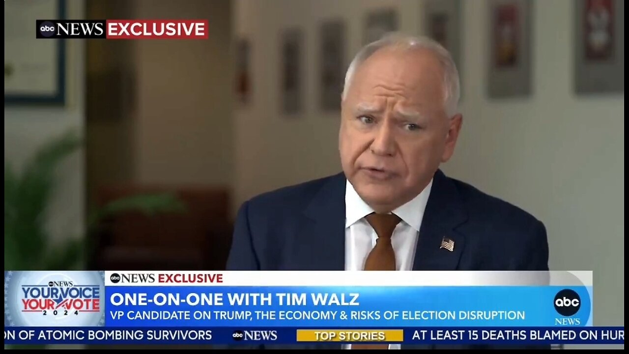 Tim Walz Can't Explain What He'd Do Differently Than Biden