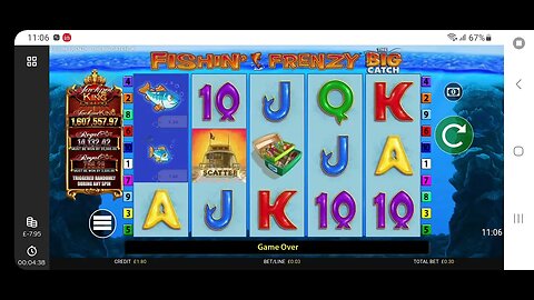 Back at Sky Vegas so playing fishin frenzy and Horus.