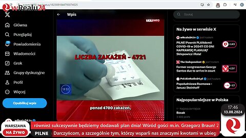 Powrót PLANdemii covID-19 w 2024r.? CO ONI NAPRAWDĘ PLANUJĄ? (wRealu24 13.08.2024)