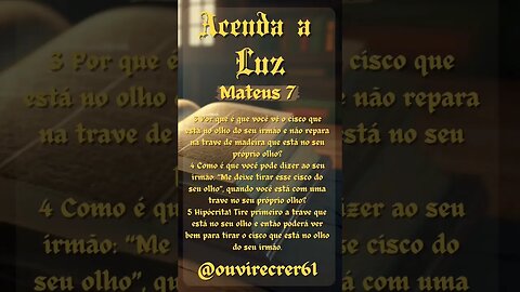 Porque no escuro ninguém vê. #anunciaioreino #missões #abreoolho @ouvirecrer61