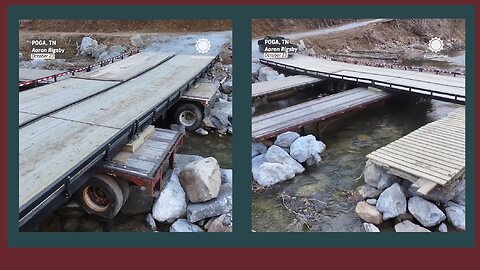TN residents & volunteers built a temporary bridge from semi-trailers