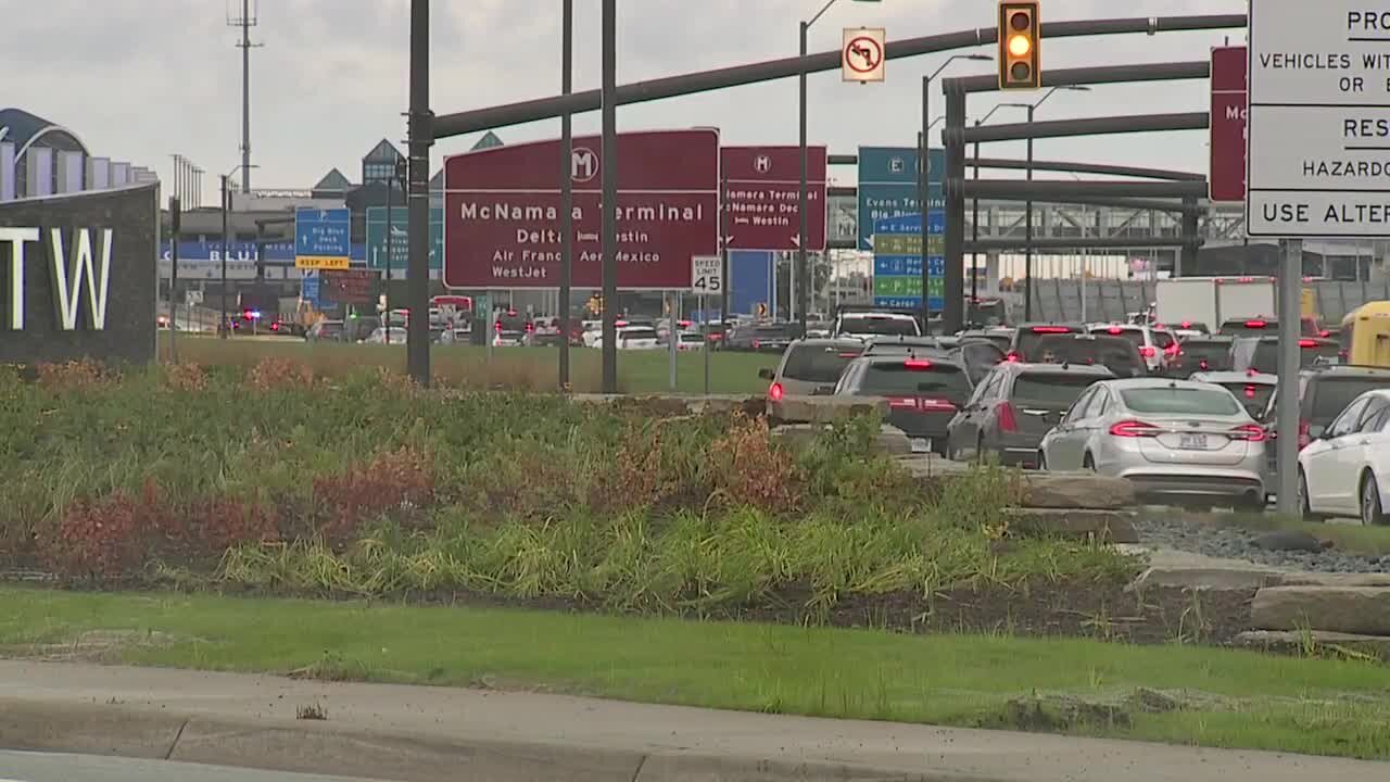 Travelers unable to access McNamara Terminal at DTW due to flooding