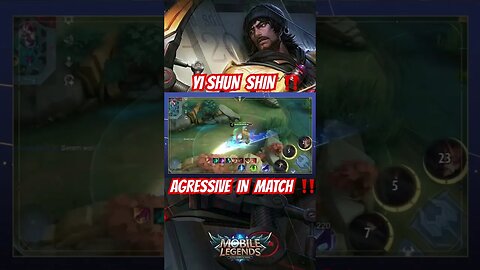 YI SHUN SHIN AGRESSIVE IN MATCH ❗️ MOBILE PEGENDS #mobilelegends #yishunshin #montage #mpl