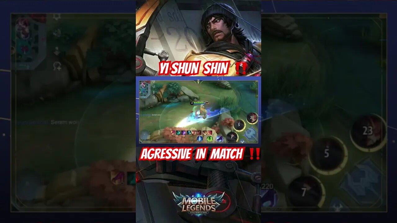 YI SHUN SHIN AGRESSIVE IN MATCH ❗️ MOBILE PEGENDS #mobilelegends #yishunshin #montage #mpl