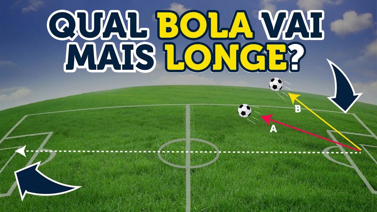 Como chutar a bola o mais LONGE possível? (Alcance de um Lançamento Oblíquo)