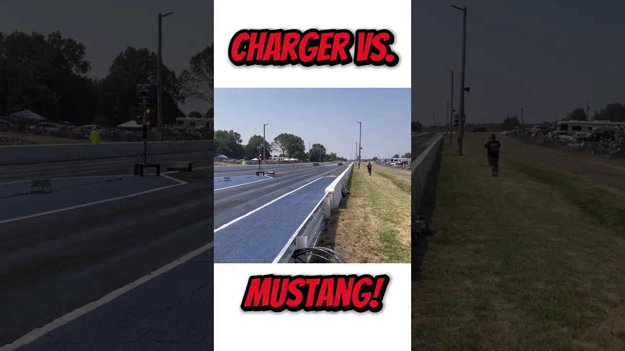 Dodge Charger vs. Ford Mustang Drag Race! #shorts