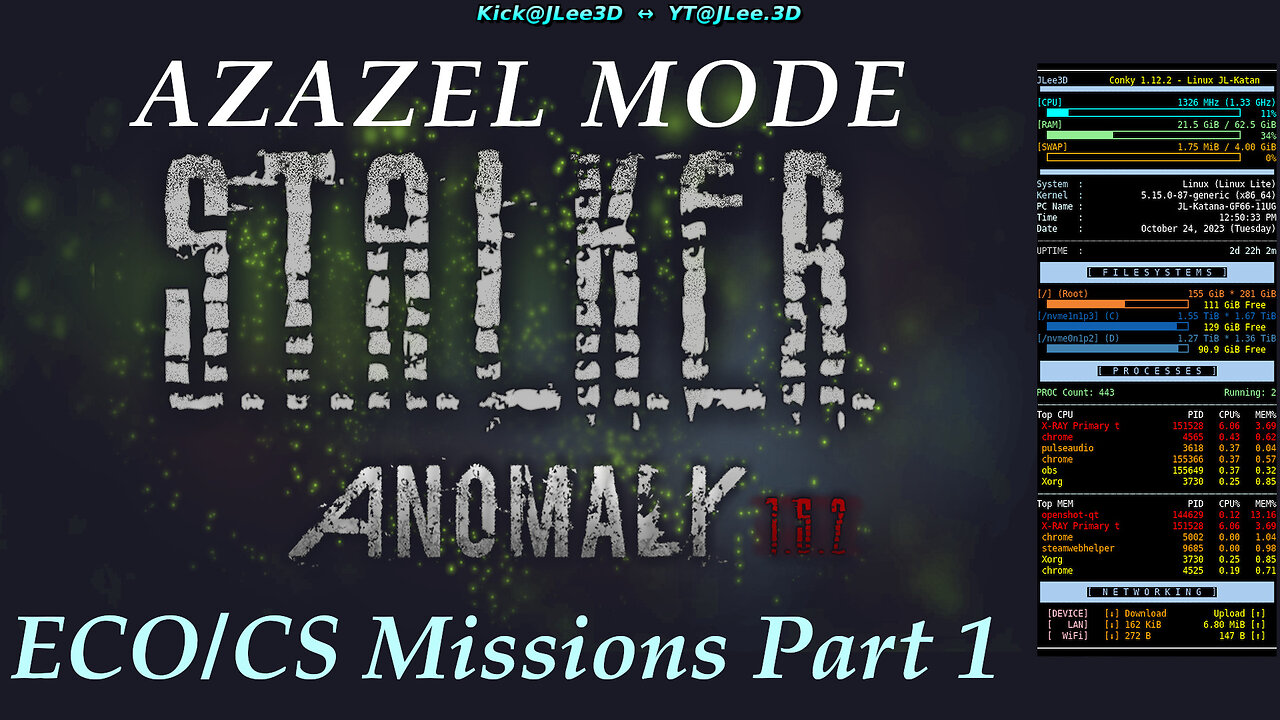 Stalker Anomaly ⧏ Azazel Mode ⧐ ECO/CS Missions Part 1 ↥ No Commentary