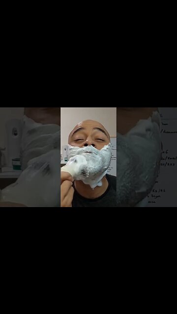 ASMR Lathering Stirling Green SATISFYING💈🔊🧼#asmr #lathering #shavingproducts #wetshaving #satisfying